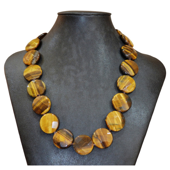 faceted tiger eye necklace