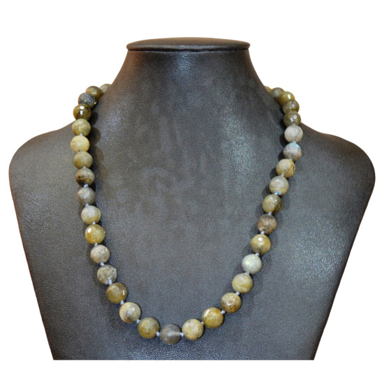 faceted labradorite necklace 10mm