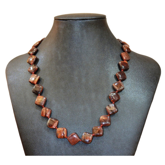 diamond bull's eye necklace 14mm