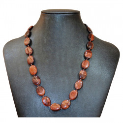 oval bull's eye necklace