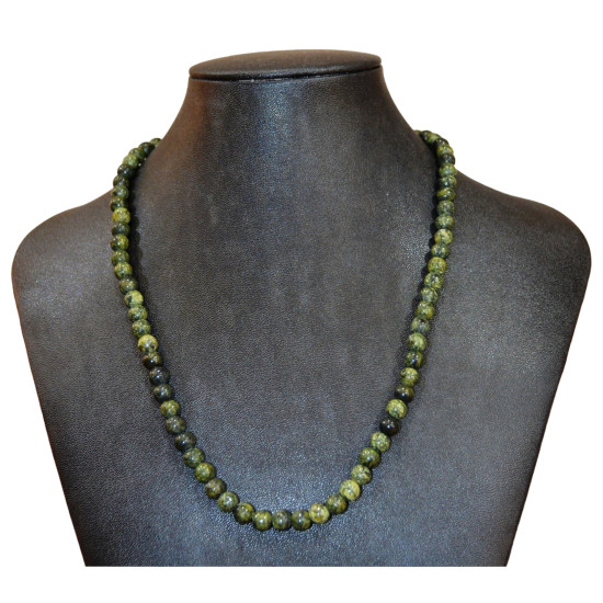 epidote necklace 6mm