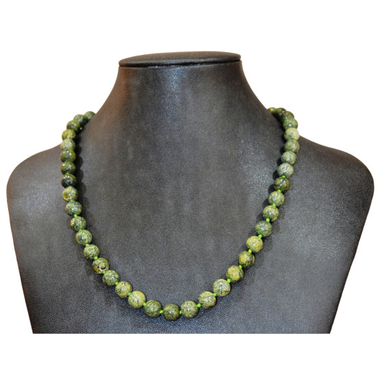 epidote necklace 8mm