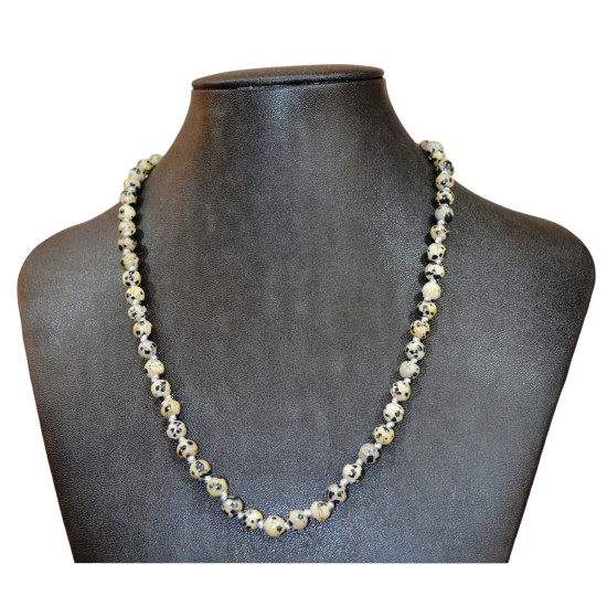 dalmatian jasper necklace 6mm