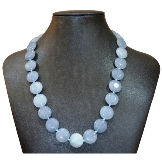 aquamarine necklace 15mm