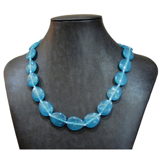 aquamarine necklace 20mm