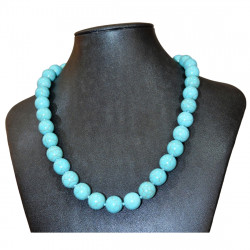 Turquoise necklace 12mm