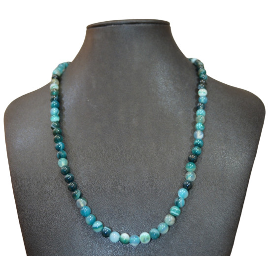 green agate necklace 6mm