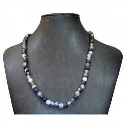 Collier agate 6mm grise