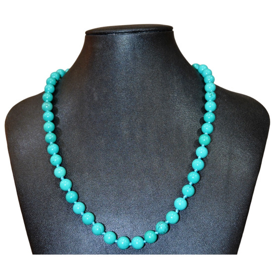 turquoise necklace 8mm extra