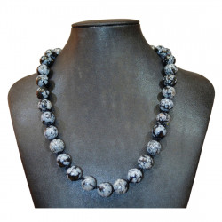snowflake obsidian necklace 12mm