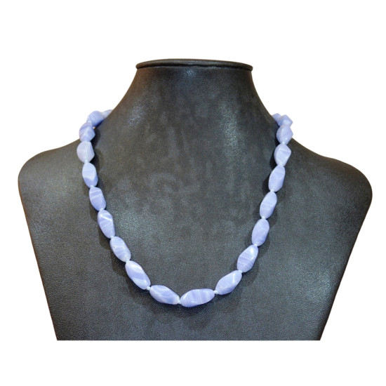 chalcedony necklace 16mm