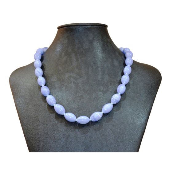 chalcedony necklace 15mm