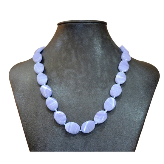 chalcedony necklace 18mm