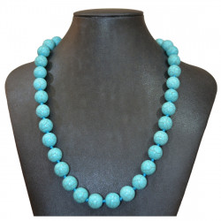 turquoise necklace 12mm