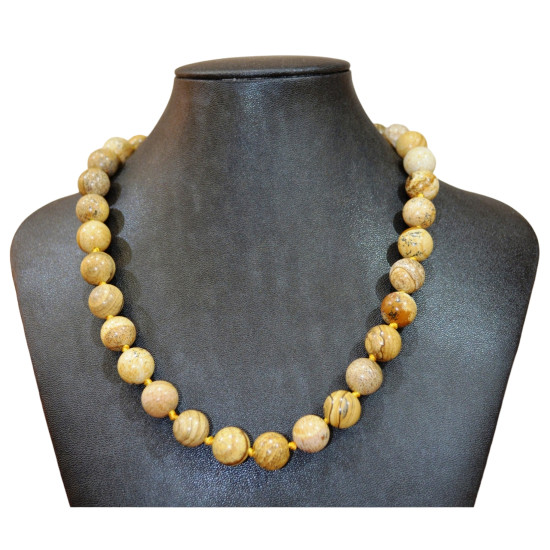 landscape jasper necklace 12mm