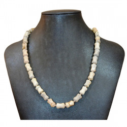 Collier jaspe paysage osselet