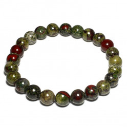 Bracelet jaspe sang de dragon 8mm