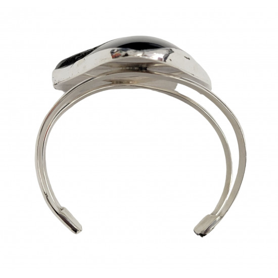 Sterling Silver real megalodon fossil tooth Bracelet
