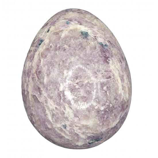Lepidolite and blue apatite egg
