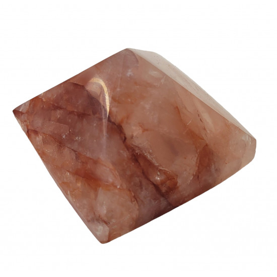 red hematoide quartz pyramid
