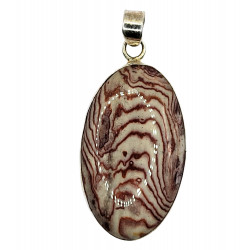 pendant zebra jasper silver