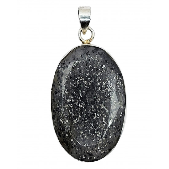 pendant graphite quartz silver