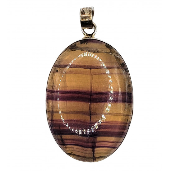 pendant fluorite silver