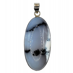 pendentif agate dendrite argent