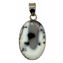 pendentif agate dendrite argent