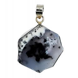 pendentif agate dendrite argent