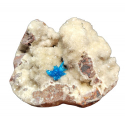 Pentagonite on stilbite