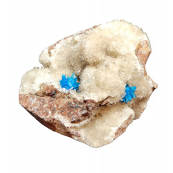 Pentagonite on stilbite