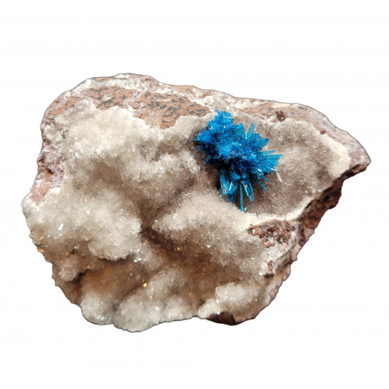 Pentagonite on stilbite