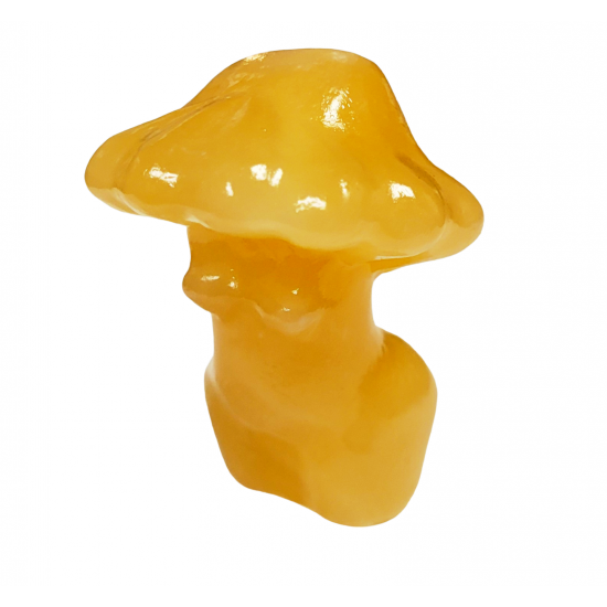 venus-mushroom yellow calcite 2 inch