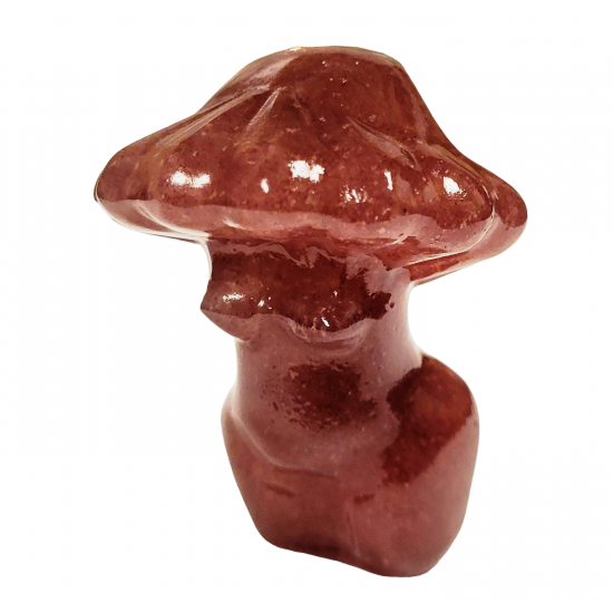 venus-mushroom strawberry quartz 2 inch