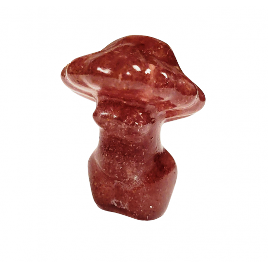 venus-mushroom strawberry quartz 1.2 inch