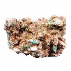 Dolomie, selenite and malachite