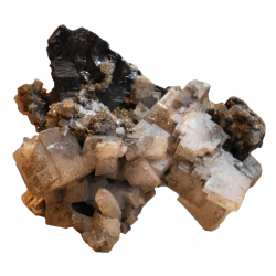 sphalerite and calcite