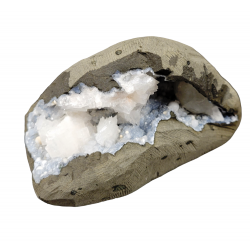 Goosecreekite - stilbite on chalcedony