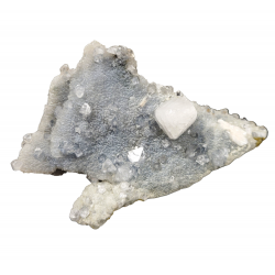 Powellite on chalcedony