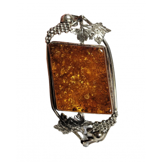 bracelet ambre argent B-370-62