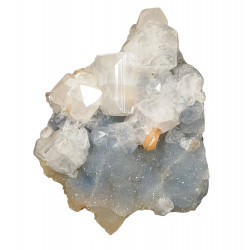 apophyllite stilbite on chalcedony