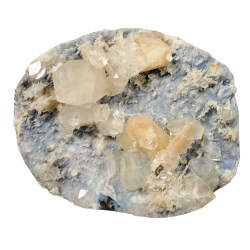 apophyllite, stilbite on chalcedony