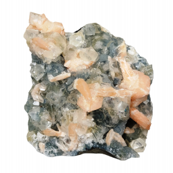 apophyllite, stilbite on chalcedony