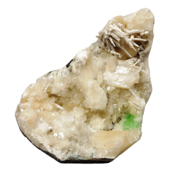 apophyllite verte sur stilbite et scolecite