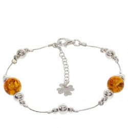 bracelet ambre argent B-38-03