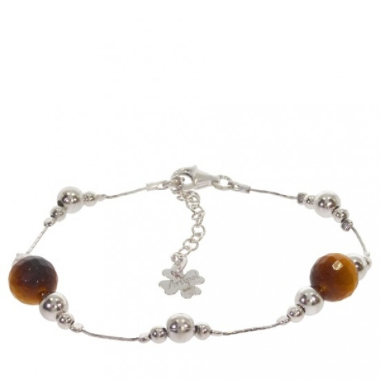 Sterling Silver Tiger's Eye Bracelet B-38-03 Sterling Silver Tiger's Eye Bracelet B-38-03