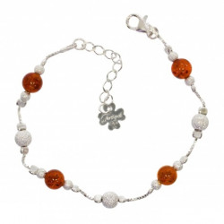 bracelet ambre argent B-28-02