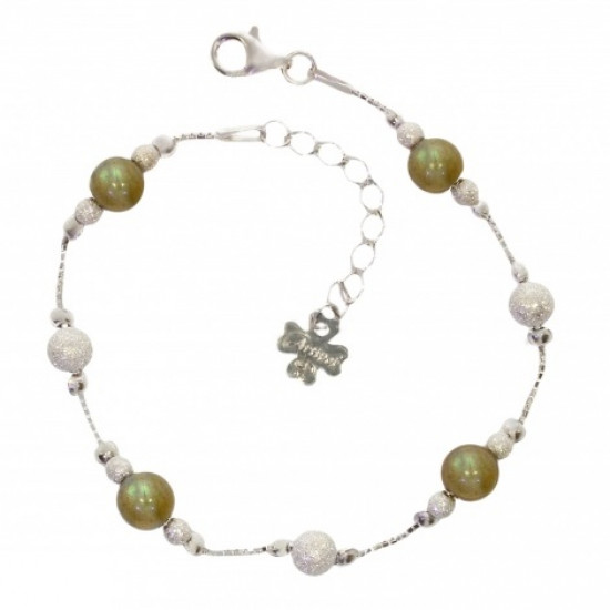 Sterling Silver Labradorite Bracelet B-28-02 Sterling Silver Labradorite Bracelet B-28-02