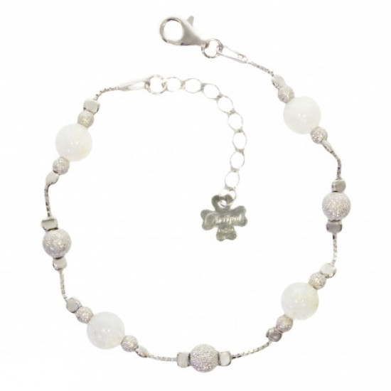 Sterling Silver Moonstone Bracelet B-28-02